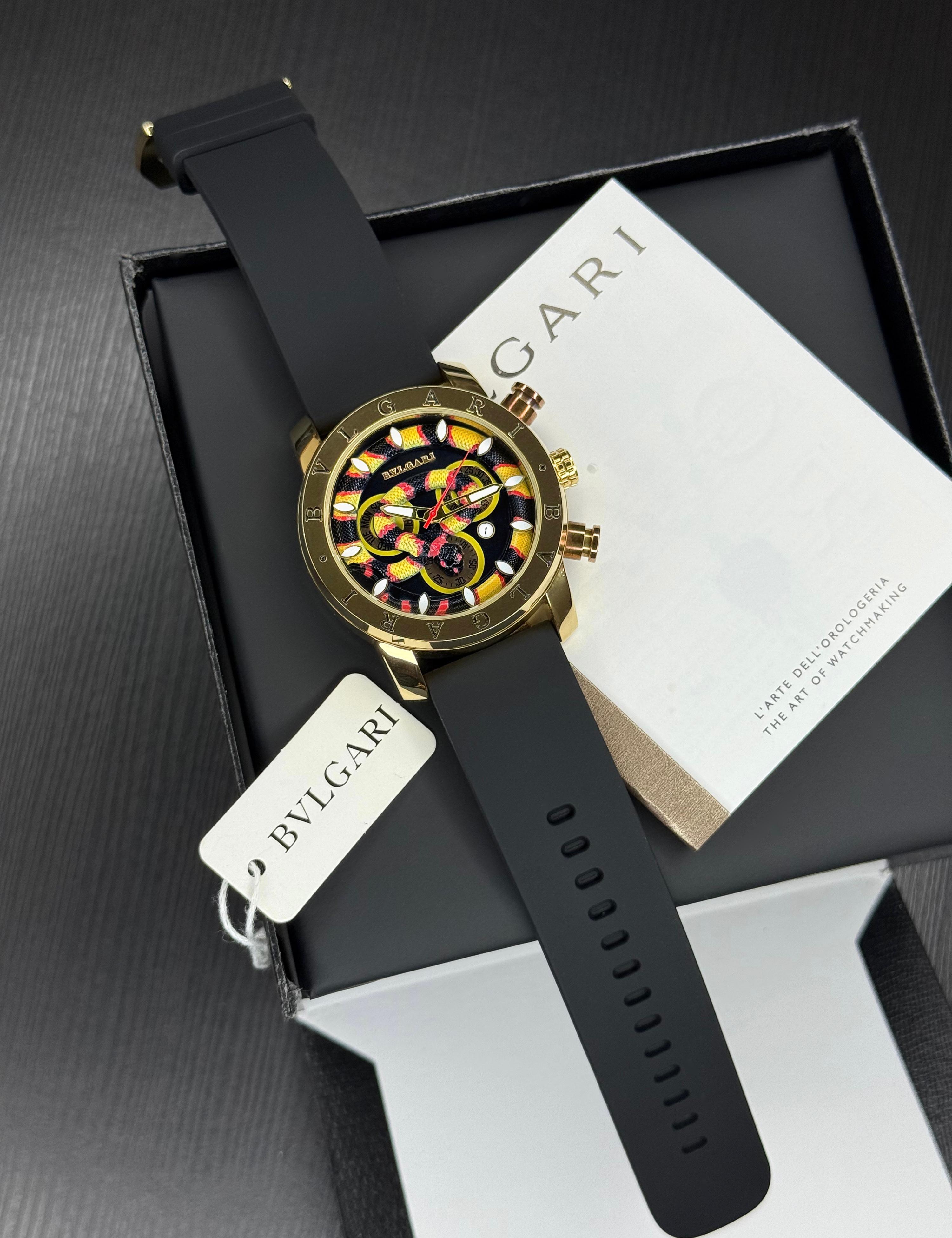 BVLGARI SNAKE DIAL LUXURY STYLE WATCH